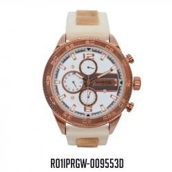 RELOJ VIROX MULTIFUNCIONAL HOMBRE BLANCO/ORO ROSA PULSO SILICONA