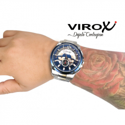 RELOJ VIROX EN ACERO DE HOMBRE CRONÓGRAFO PLATEADO/AZUL