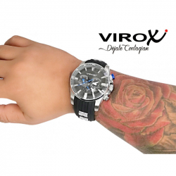 RELOJ VIROX EN ACERO MULTIFUNCIONAL NEGRO PULSO SILICONA