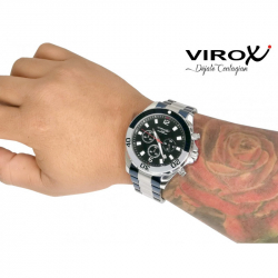 RELOJ VIROX EN ACERO DE HOMBRE CRONÓGRAFO PLATEADO/AZUL